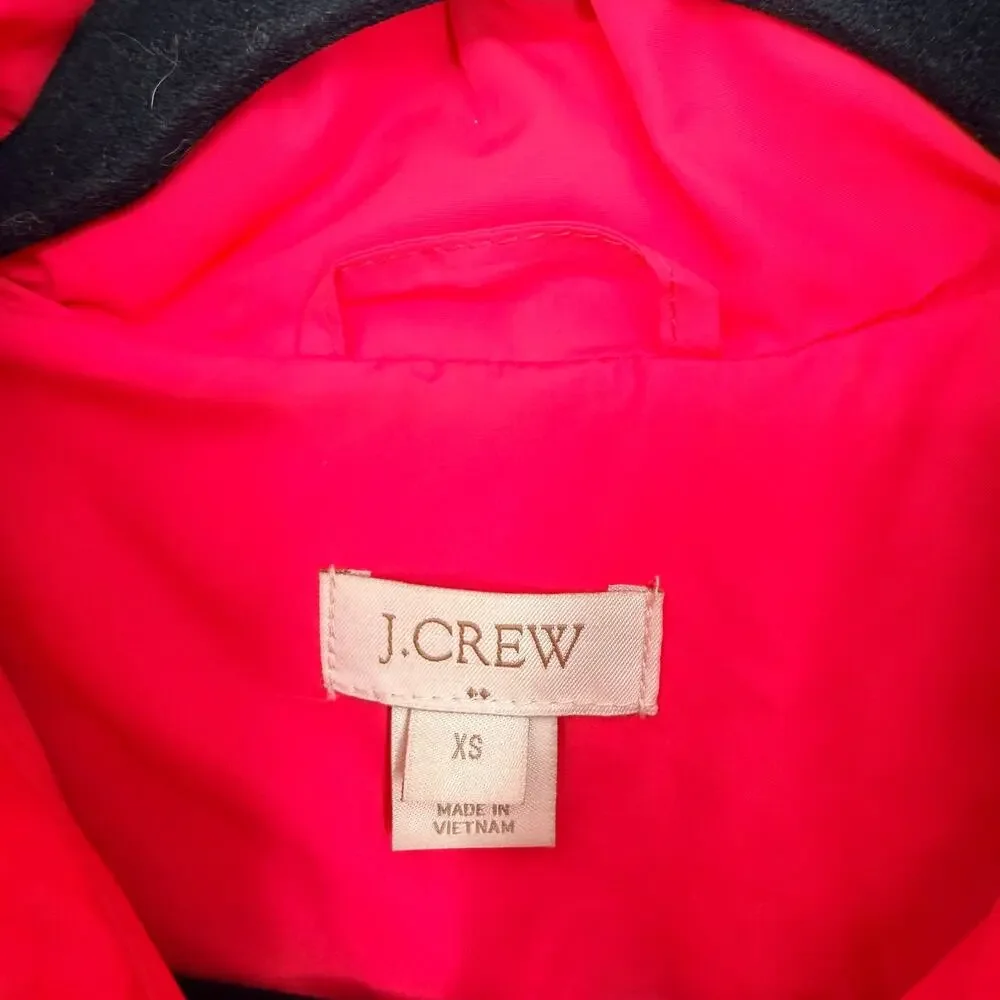 J.Crew Excursion Hibiscus Pink Down Quilted Zip Front Puffer Vest Womens XS